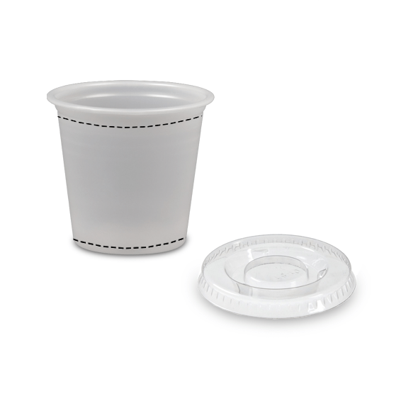 Tazas de salsa de plástico Tazas de salsa de plástico