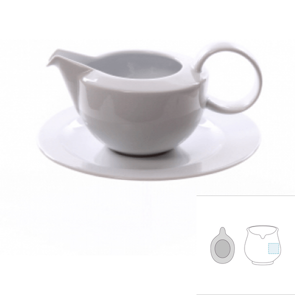 Untertasse aus Keramik mit Sockel - Eclipse