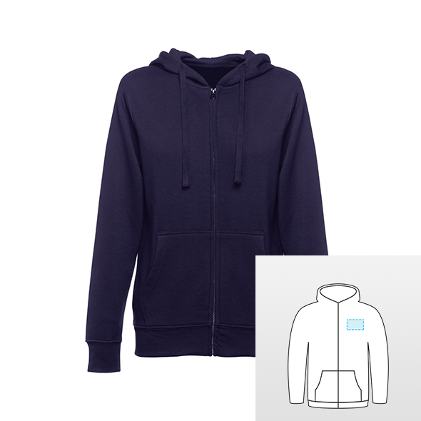 Hooded zip clearance sweater women's