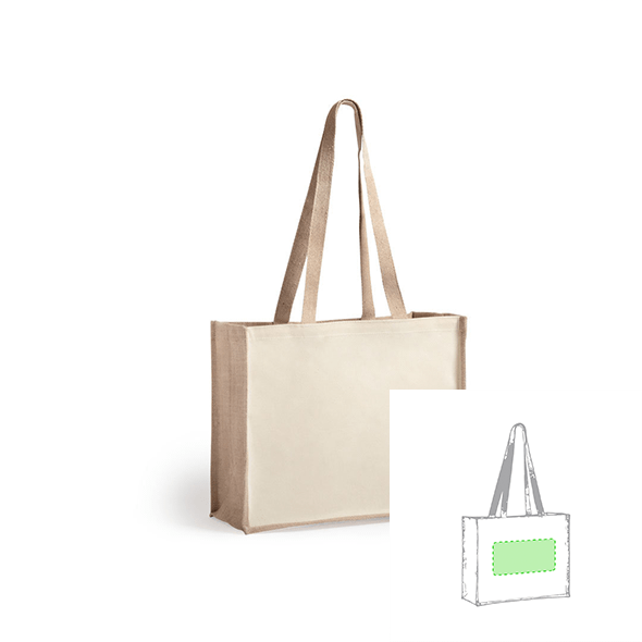 Draagtas ROTIN | Jute | 390x315x160mm Draagtas ROTIN | Jute | 390x315x160mm