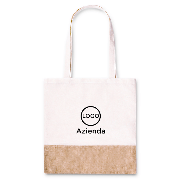 Borsa tote | iuta e cotone 245g | 370x410mm Borsa tote | iuta e cotone 245g | 370x410mm